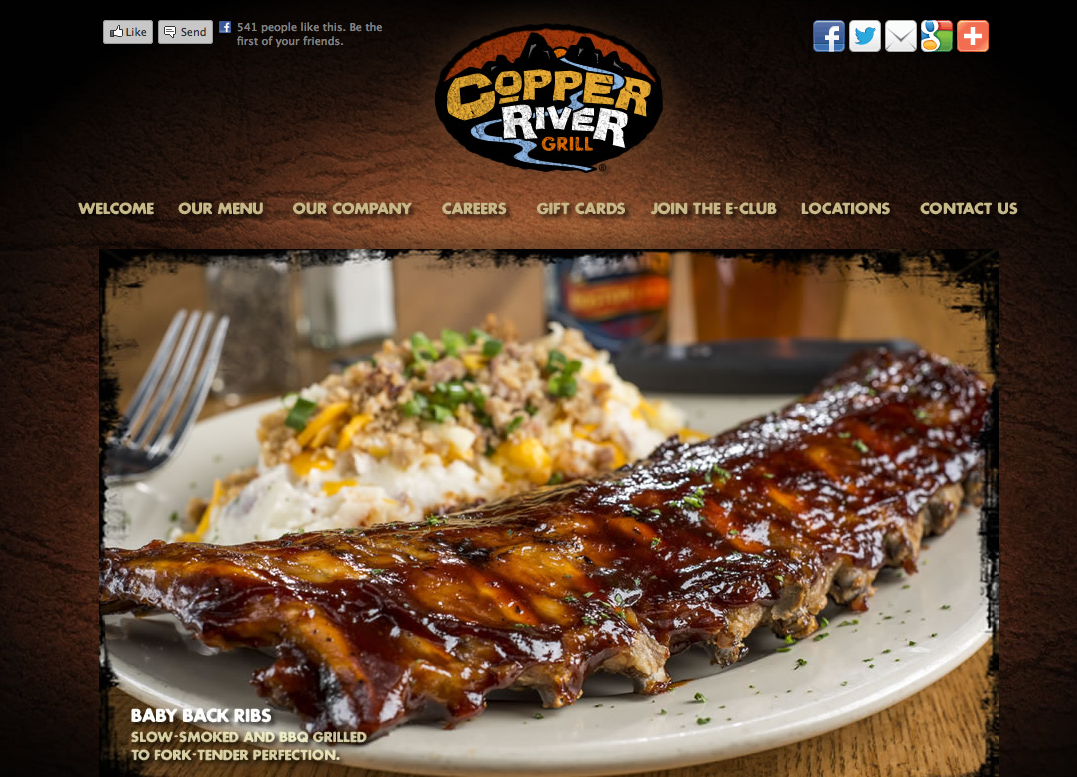 Copper River Grill Website